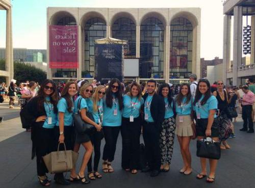 Image of Marist Fashion Students in front of Lincoln Center’s Avery Fisher Hall
